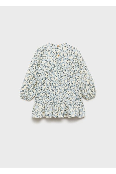 MANGO Baby Βαμβακερό φόρεμα με σχέδια