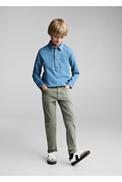 MANGO Kids Düz Kesim Pantolon