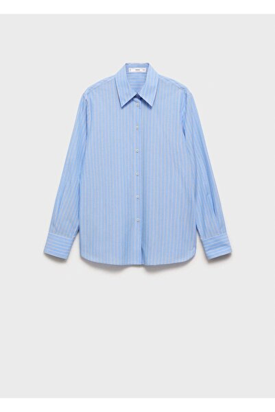 MANGO Woman Normal pamuk lyocell karışımlı gömlek