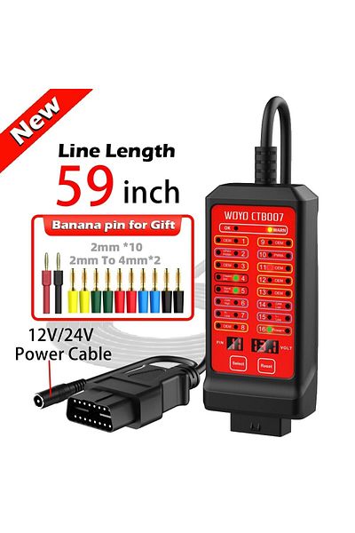 Choice Ctb00715 Woyo Ctb007 Obd2 Breakout Box With 27/59in Cable For Vehicle Obd 2 Diagnostic Tool, 12v/24v