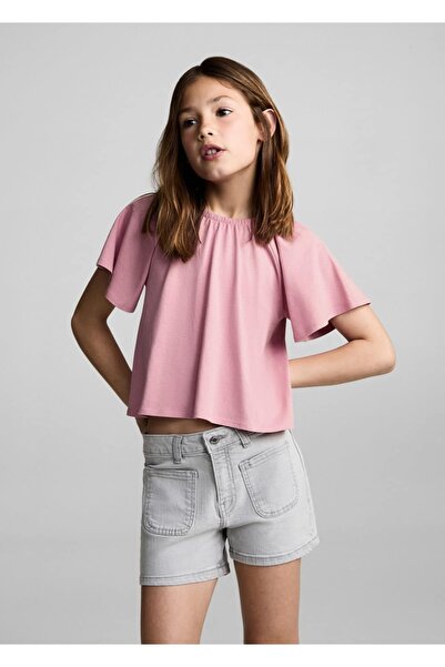 MANGO Kids T-Shirt mit Kreuzschnitt am Rücken