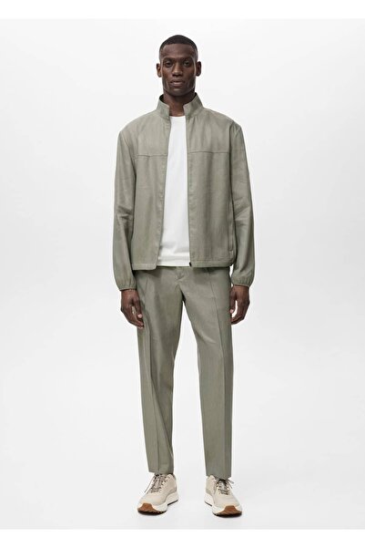 MANGO Man Штани з бавовняної тканини