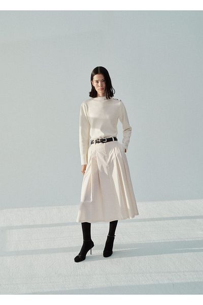 MANGO Woman Knitted Sweater with Button Detail
