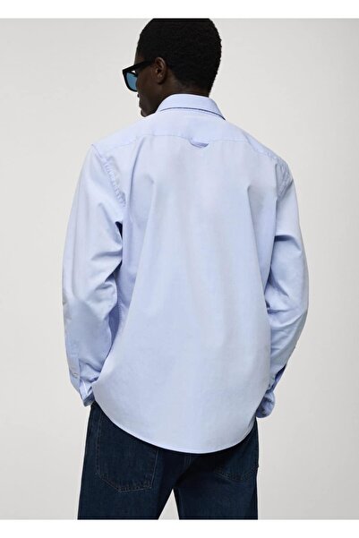 MANGO Man Regular kesim filafil pamuklu gömlek