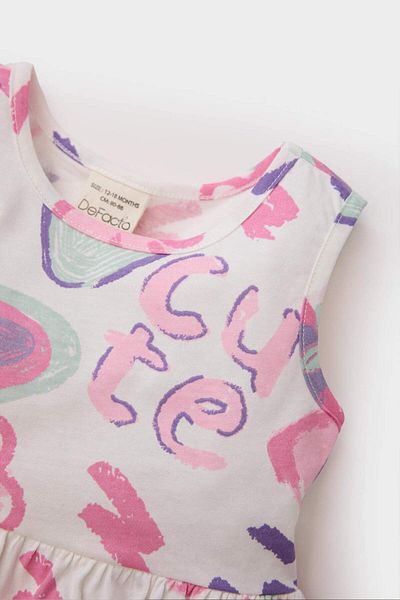 DeFacto Gemustertes ärmelloses Babykleid für Mädchen C0074A525HS