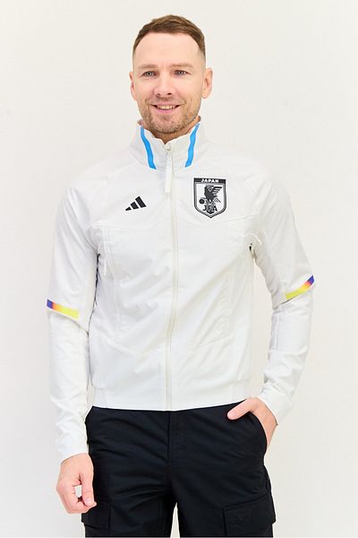 adidas Men Sportswear Fit Japan Game Day Anthem Football Jacket, White