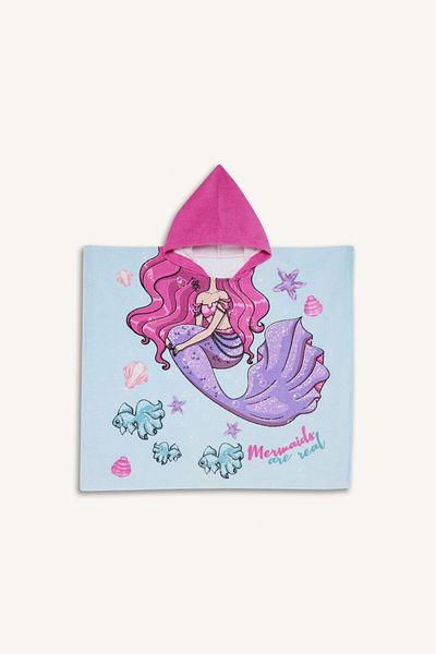 DeFacto Bedrucktes Baumwoll-Poncho-Handtuch für Mädchen X3420A625SM