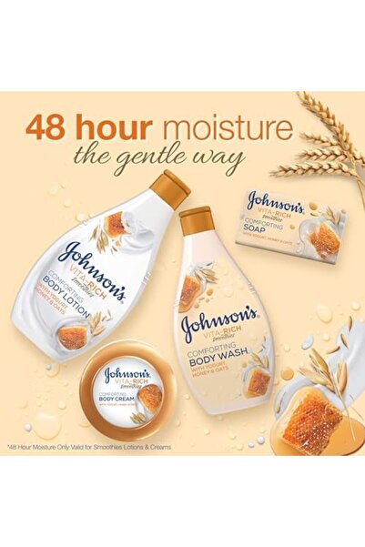 Johnson Vita Rich Body Lotion, Shower Gel with Yogurt, Honey and Oats, 250 ml