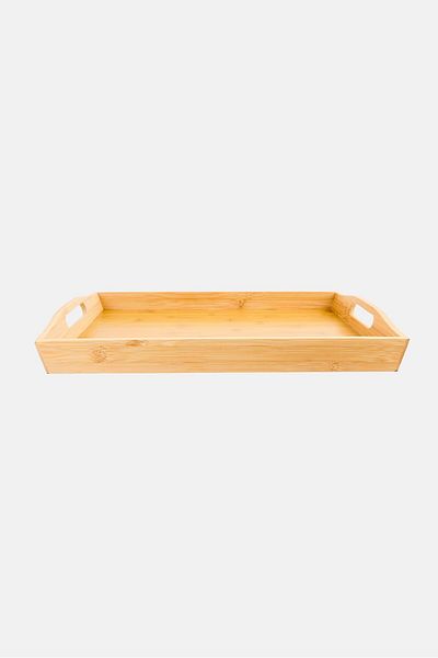 EH Excellent Houseware Bamboo Serving Tray, Tan
