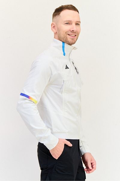 adidas Men Sportswear Fit Japan Game Day Anthem Football Jacket, White