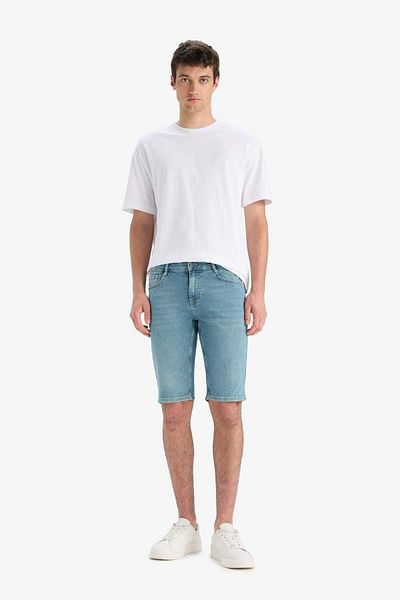 DeFacto Slim Fit Slim Fit Jean Bermuda Σορτς F4220AX25SM