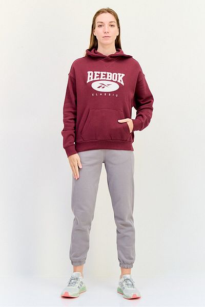 Reebok Women Sportswear Fit Long Sleeve Outdoor Hoodie, Maroon