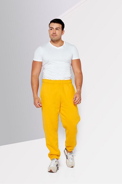 Diesel Men Drawstring Brand Logo Sweatpants, Yellow