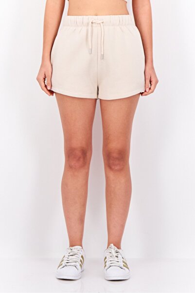 NLY Trend شورت نسائي سادة برباط وقصّة عادية، كريمي