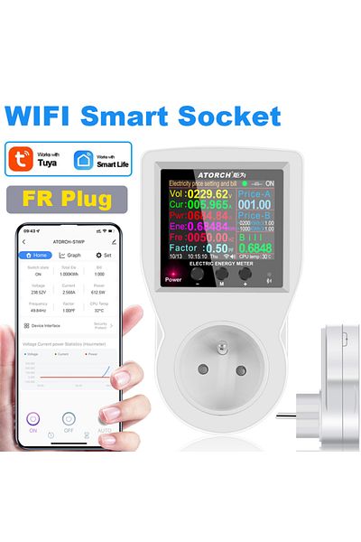 Choice Fr Plug Wifi Tuya Wifi Smart Socket 16a Power Energy Meter 110v/220v Dual Voltage App Control Real-