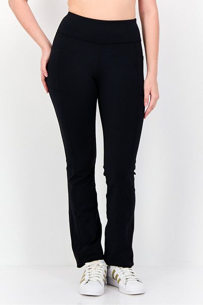 SKECHERS Women Sportswear Fit Solid Training Pants, Black