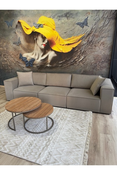 Erduran Mobilya ANGELO ZERO 05 LEKE TUTMAZ KUMAŞLI KANEPE