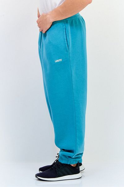 Levi's Men Regular Fit Embroidered Logo Sweatpants, Teal Green