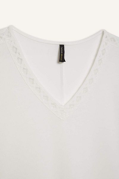 DeFacto V-Neck Short Sleeve T-Shirt F2766Ax25Sm