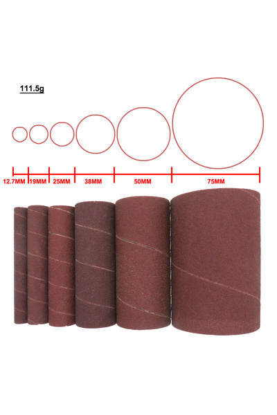 Choice أكمام صنفرة محورية 80 حبيبة، 6 قطع، لصنفرة متذبذبة، ورق صنفرة من أكسيد...