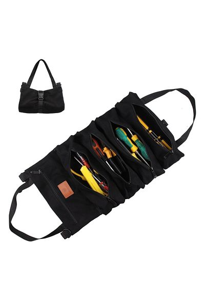 Choice Black Portable Oxford Cloth Storage Bag Toolkit Car Automotive Motorcycle Canvas Wrench Tool Organiz