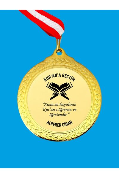 imzatasarım Kişiye Özel Kurana Geçtim Okuma Madalyası