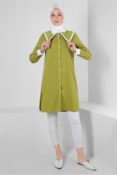 Alvina COLLAR DETAILED SHIRT TUNIC 43817