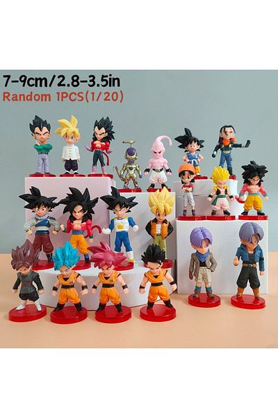 Choice Random 1pcs Dragon Ball Z Super Saiyan Goku Anime Figure Toy Dbz Mini Majin Buu Broli Vegeta Manga A