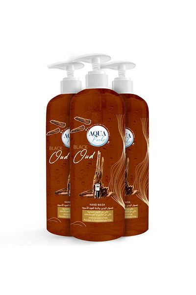 Aquaroche 3 x Hand Wash Bottle Oud 500ml