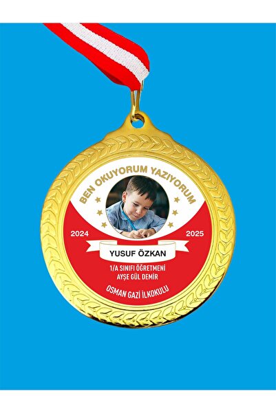 imzatasarım Kişiye Özel Okuyorum Yazıyorum Madalyası