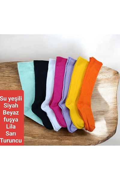 ÖZKARDEŞLER BABY Özkardeşler Baby Baby and Kids Knee Socks 7Pcs
