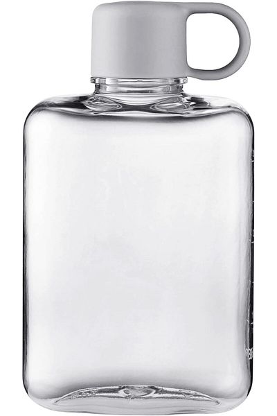 Generic Flat Water Bottle - 360ml Slim Square Travel Bottle | Portable Travel Flask Mug, Reusable Water Dri