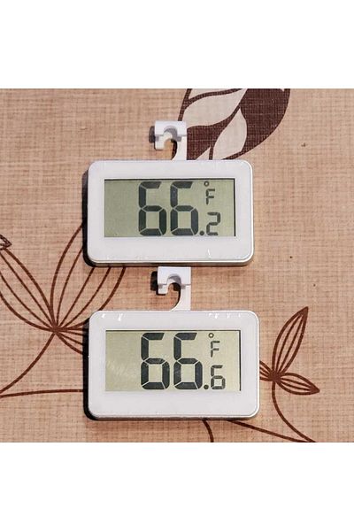 Generic ALMEKAQUZ 2pcs Mini Hanging Thermometer, Instant-Read Thermometers, Wireless Refrigerator Thermomet
