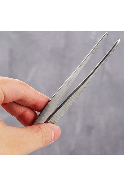 Generic ECVV 3 Packs Kitchen Cooking Tweezers 12 Inches, Stainless Steel Tweezer Tongs for BBQ/Cooking/Sea