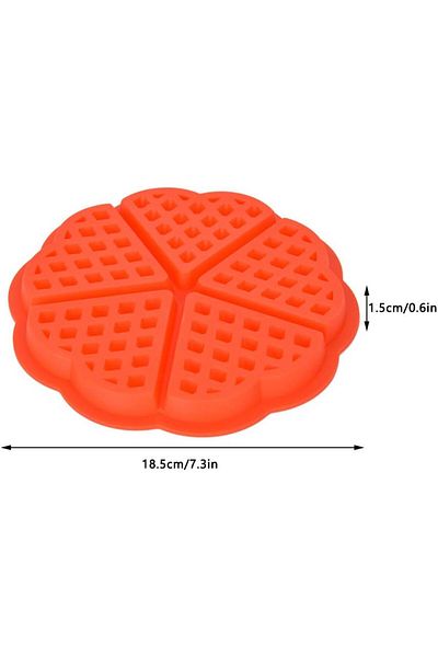 Generic Ufolet Baking Tray Mold, Non-stick Waffle Silicone Mold Cake for Muffin for Breakfast Baking(Heart-
