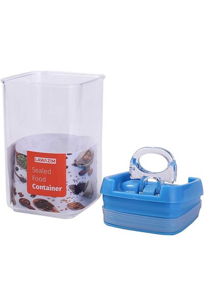 Generic Lawazim Sealed Food Container -7x12.5cm-Square Blue- Leak-Proof BPA-Free Plastic Container for Food