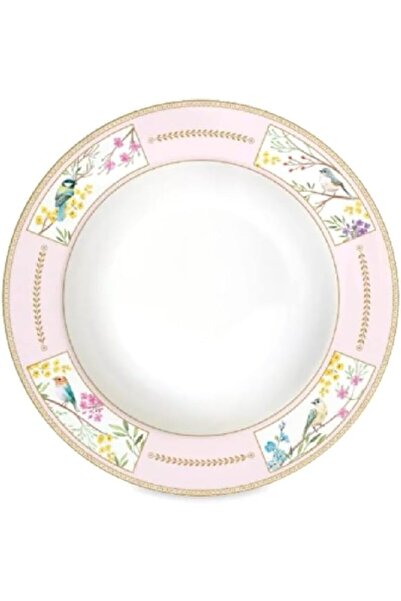 Generic طبق حساء بورسلين من سلسلة "إيزي لايف بيردز ميلودي" باللونين الأبيض وا...