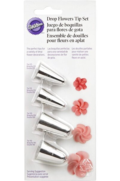 wilton Flower Decorating Set, 4 Pieces, Gray Color