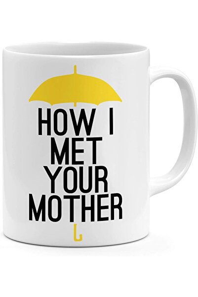 LOUD UNIVERSE كوب سيراميك مطبوع "كيف قابلت أمك" التلفزيوني، باللون الأبيض