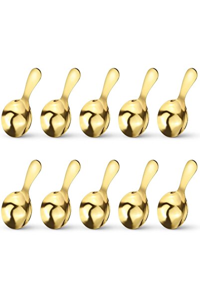 Generic 10 PCS Dessert Tasting Spoons, 3.54 inch Food Grade Stainless Steel S...