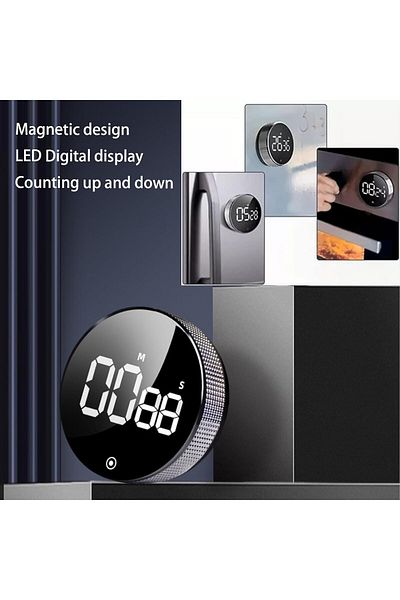 Generic LYAROMIS Magnetic Kitchen Timer with LED Display, Adjustable Countdown Stopwatch for Cooking, Bakin
