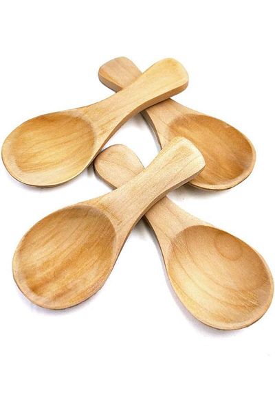 Generic Erweicet 10PCS Small Wooden Teaspoons, Wooden Kitchen Utensils Set for Condiments, Teaspoons, Soup