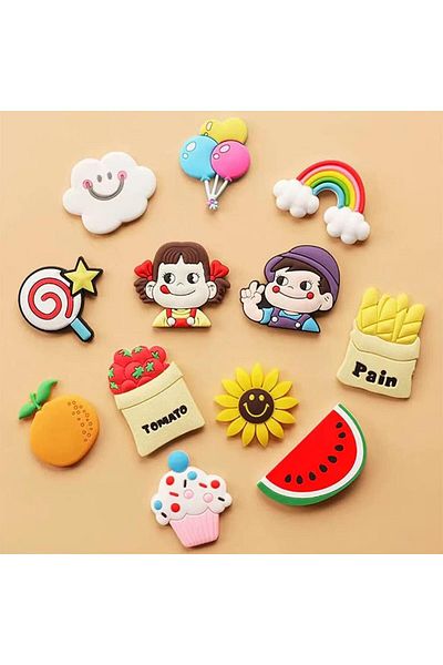 Generic FMQSHOP 12 PCS Fridge Magnets Decorations，Refrigerator Magnets,3D Cartoon Whiteboard Magnets for Ki