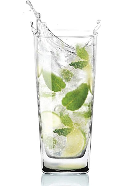 Ocean Plaza glass tumblers, set of 6, clear, 405 ml (B11014)