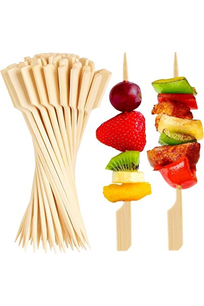 Generic 200PCS Cocktail Picks Bamboo Skewers for Appetizers, Paddle Wooden Sk...