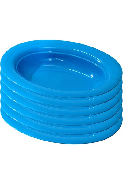 RENOVO Set of 6 Oval Plastic Serving Trays, Large Reusable Dishes for Parties...