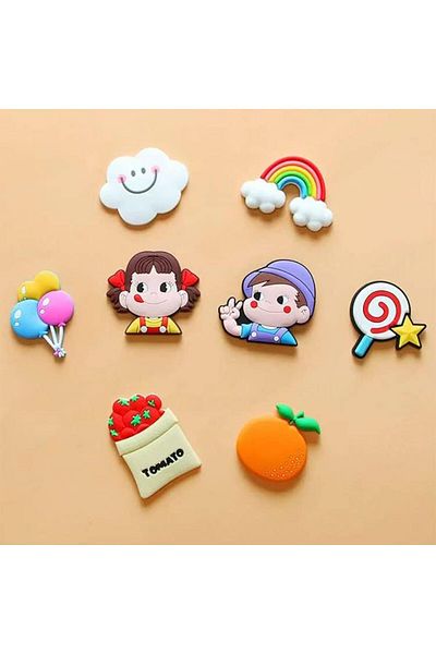 Generic FMQSHOP 12 PCS Fridge Magnets Decorations，Refrigerator Magnets,3D Cartoon Whiteboard Magnets for Ki