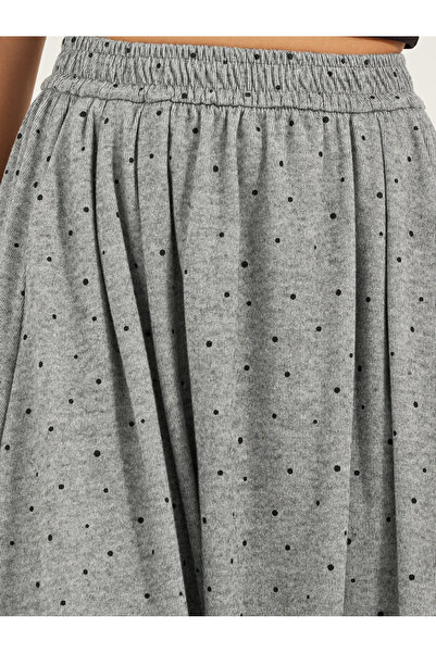 Styli Polka Dot Flared Midi Skirt