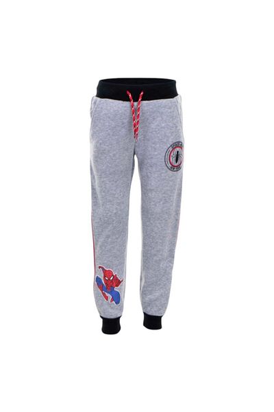 SPIDERMAN Boys' tracksuit bottoms, fleece, gray, 98 cm, New York, Spiderman