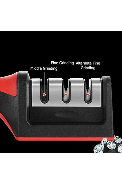 Generic Seeway 3-Stage Manual Knife Sharpener, Portable Kitchen Sharpener to Restore Non-Serrated Home Knif